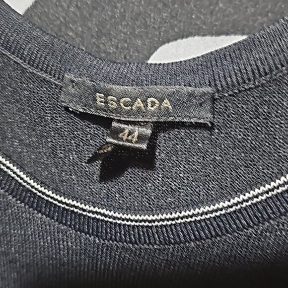 Escada Polkadot Silk Open Sleeve Blouse Top Size Large - Picture 6 of 10